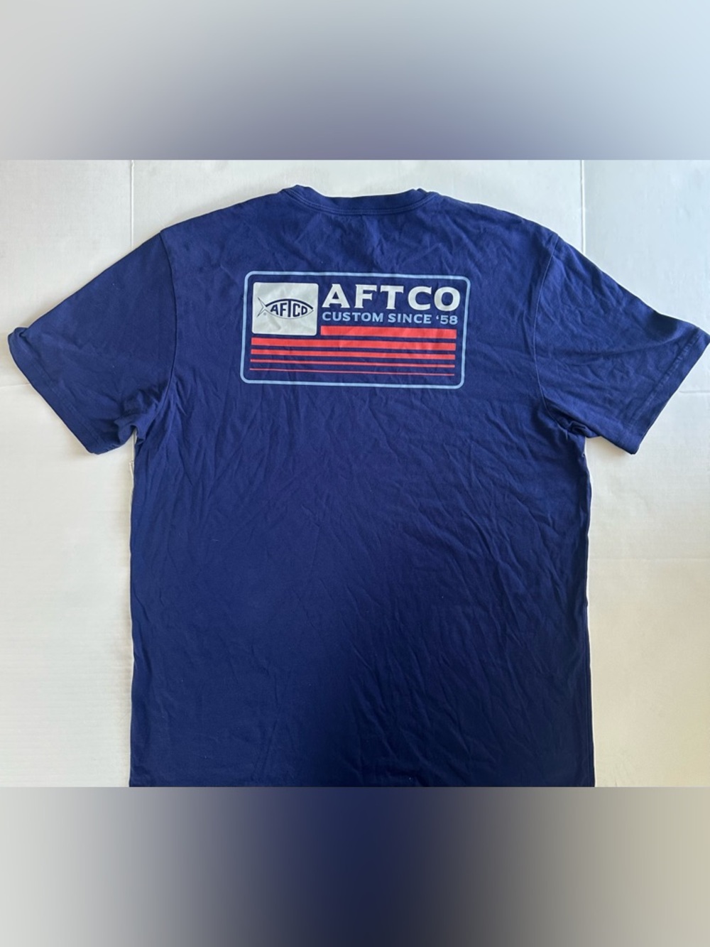 AFTCO Blue Crossbar shirt size large
